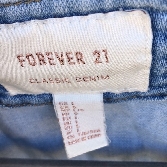 Forever 21 Distressed Denim Jacket | SIZE L - Picture 3 of 12